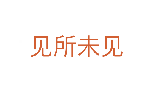 見(jiàn)所未見(jiàn)