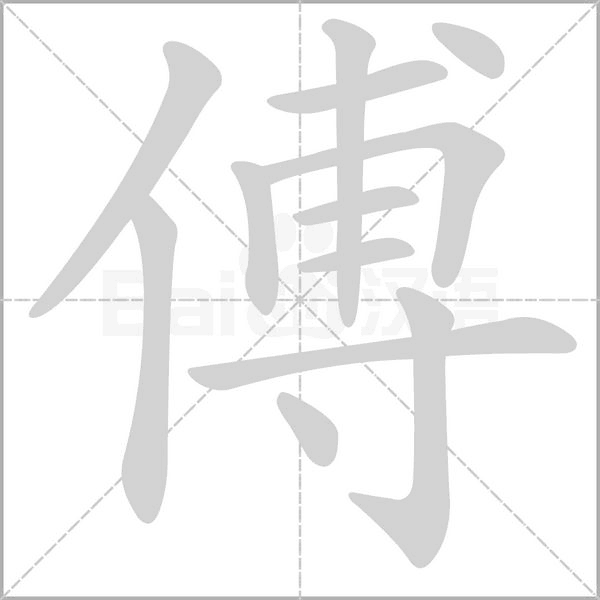 傅的筆順動(dòng)畫(huà)演示