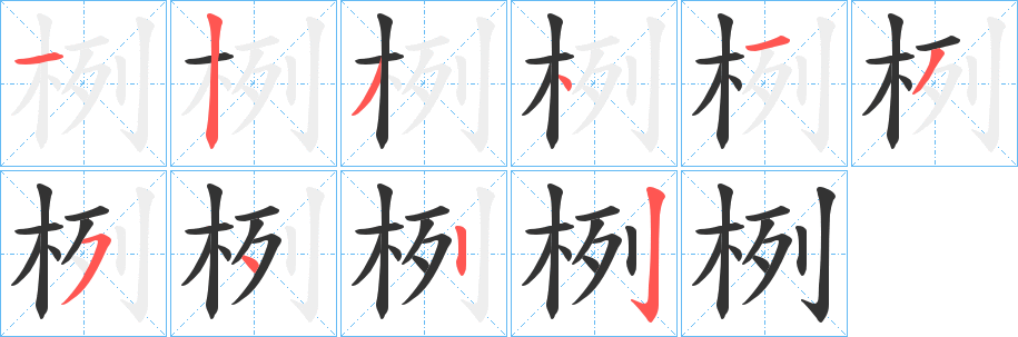 栵的筆順?lè)植窖菔?>
					
                    <hr />
                    <h2>栵的基本信息</h2>
                    <div   id=