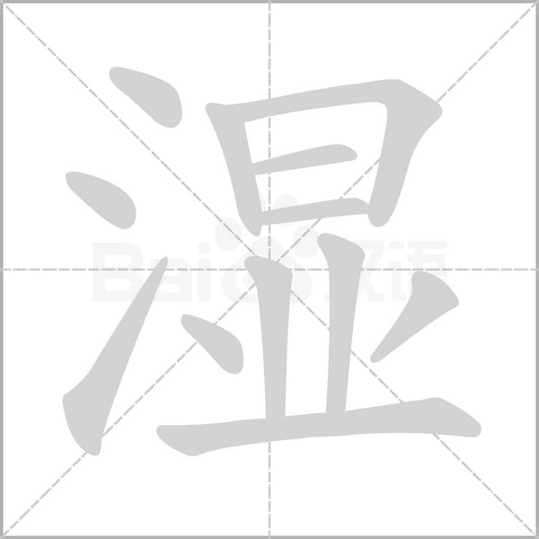 濕的筆順動畫演示