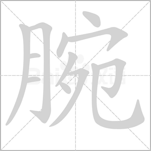 腕的筆順動(dòng)畫(huà)演示