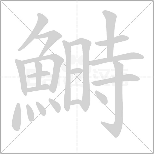 鰣的筆順動畫演示
