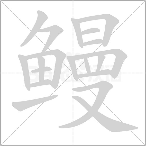 鰻的筆順動(dòng)畫演示