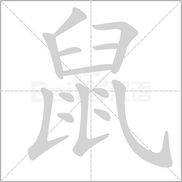 鼠的筆順動畫演示